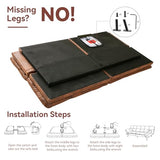 Erdoru Convertible Futon Sofa Bed,Faux Leather Futon Couch,Memory Foam Futons Bed,Small Splitback Modern Loveseat Sleeper Sofa for Living Room,Office,Apartment,Brown Erdoru
