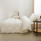 SheRest Beige Duvet Cover Twin Size - Soft Brushed Microfiber, 1 Duvet Cover 68x90 Inches with Zipper Closure 8 Ties & 1 Pillow Sham, Breathable Bedding Set for All Season (No Comforter) SheRest