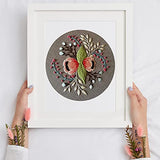 Louise Maelys Embroidery Starter Kit Full Range of Stamped Cross Stitch Kits for Beginner Including Cloth with Pattern,Embroidery Hoop,Color Threads