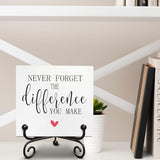 Inspirational Positive Quotes Office Wooden Signs Gift, Farmhouse Living Room Shelf Desk Decor Plaques, Thoughtful Wooden Sign Gift for Girl Friends Coworker, 5 X 5 Inches-B12 LeFohLon