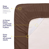 1500 Supreme Collection King Sheet Sets Brown - Luxury Hotel Bed Sheets and Pillowcase Set for King Mattress - Extra Soft, Elastic Corner Straps, Deep Pocket Sheets, King Brown Sweet Home Collection
