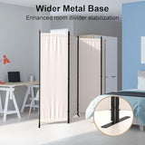 Kecreque Room Divider 4 Panel Partition Room Dividers & Folding Privacy Screens w/ 3 Metal Feet,88" W Portable Wall Doubles as a Dressing Screen Wall Divider for Office Bedroom Children's Room,White Kecreque