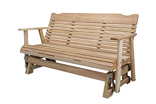 Kilmer Creek 5 Foot Natural Cedar Porch Glider, Amish Crafted Kilmer Creek