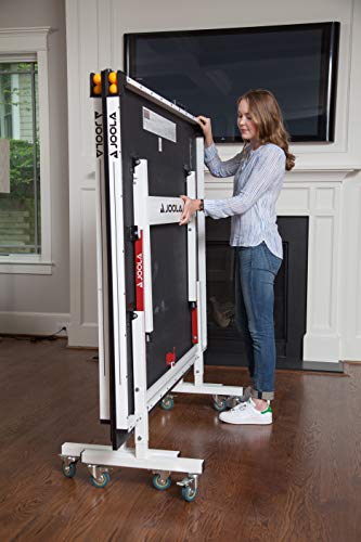 JOOLA Rally TL Professional MDF Indoor Ping Pong Table w/ Quick Clamp Table Tennis Net & Post Set - 10 Minute Easy Assembly - Corner Ball Holders - Tournament Quality - Includes Playback Mode JOOLA