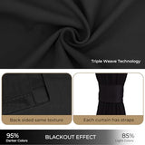 Room Divider Curtains Ceiling Track Sets Blackout Curtain Flexible Bendable Tracks for Patio Sliding Glass Door Bedroom Privacy Partition Separator, 1 Panel Black Drape and White Rail, W72 x L72 in Curtainsart