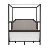 Hillsdale Melanie Wood and Metal Queen Canopy Bed with Low Footboard, Oiled Bronze Hillsdale