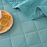 EVOLIVE Elastane Diamind Quilted All Season Light Weight Single Reversible Cooling Quilt/Comforter (Blue, Full/Queen) EVOLIVE