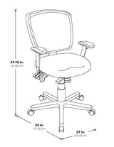 Office Star ProGrid Breathable Mesh Manager's Office Chair with Adjustable Seat Height, Multi-Function Tilt Control and Seat Slider, Mid Back, Coal FreeFlex Fabric Office Star Products