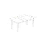 East West Furniture NINO7-BCH-W 7Pc Dinette Set Includes a Rectangle 54/66 Inch Family Table with Butterfly Leaf and 6 Wood Seat Dining Chairs, Black and Cherry Finish East West Furniture