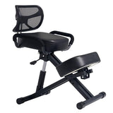 Master Massage Ergonomic Kneeling Chair with Back Support for Office -Posture Chair with Angled Seat and Backrest for Home and Office-Posture Correction Stool-Improve Your Posture Master Massage Equipment