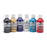 Pébéo Acrylic Pouring Paint Starter Kit - Art and Painting Supplies, Ready-To-Pour Fluid Medium, 118 Milliliter Bottles, Set of 6 Assorted Colors PEBEO