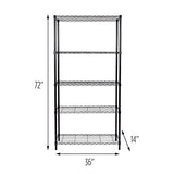 Honey-Can-Do SHF-01442 Storage Shelving, 5-Tier, Black Honey-Can-Do