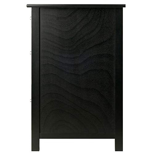 Winsome Delta File Cabinet Black Home Office - WoodArtSupply