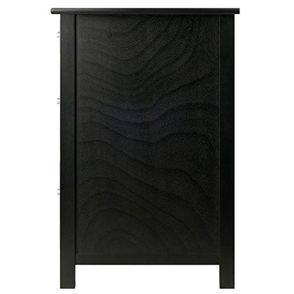 Winsome Delta File Cabinet Black Home Office - WoodArtSupply