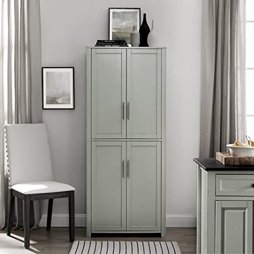 Crosley Furniture Savannah Tall Pantry, Gray - WoodArtSupply