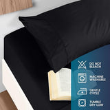 Utopia Bedding King Size 4 Piece Sheet Set - Brushed Microfiber - Soft Bed Sheets for King Size Bed - Includes 1 Fitted, 1 Flat, & 2 Pillow Cases - Deep Pocket (Black) Utopia Bedding