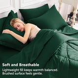 CozyLux Full Size Comforter Sets Emerald Green - 7 Pieces Bed in a Bag Full, Luxury Soft Bed Set for All Seasons, Bedding Set with Down Alternative Comforter, Sheets, Pillowcases & Shams CozyLux