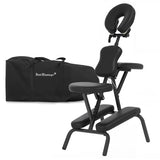 BestMassage Portable Massage Chair – Foldable Tattoo & Spa Chair with Adjustable Face Cradle, High-Density Cushion, Lightweight Frame & Carry Bag, Black