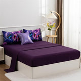 A Nice Night Galaxy 6pcs Bed in a Bag Purple and Blue Dreamy 3D Butterfly Printed, Butterflies Bedding Full Comforter Set, for Girls Kids Teens A Nice Night