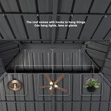 PURPLE LEAF 11' X 14' Hardtop Gazebo with Light Galvanized Steel Double Roof Outdoor Gazebo for Patio Lawn and Garden Curtains and Netting Included Grey PURPLE LEAF