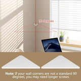 evron Corner Mounting Shelf,Easy to Install Wall Corner Shelf,Wood Immitation with Hole Pattern,Set of 2 evron