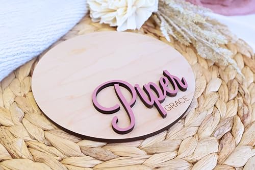 Baby Stats & Footprint Sign For Hospital, Newborn Announcement Sign For Hospital, Birth Announcement Sign Photo Prop, Laser Birth Footprint WoodArtSupply