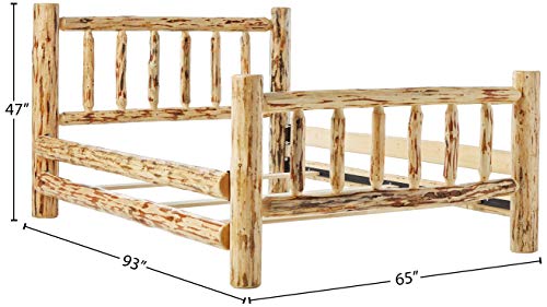 Montana Woodworks Log Furniture - Queen Bed - Varnished Montana Woodworks