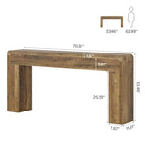 Tribesigns 70.9-Inch Extra Long Console Table, Rustic Wooden Sofa Table Behind Couch, Farmhouse Entryway Console for Living Room, Entryway, Hallway, Foyer (Brown) Tribesigns