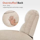 MCombo Dual Motor Power Lift Recliner Chair with Massage and Heat for Elderly, USB Ports, Lay Flat, Fabric 7666 (Beige) MCombo