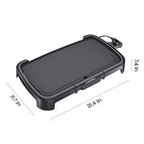 Chefman XL Electric Griddle with Removable Temperature Control, Immersible Flat Top Grill, Burger, Eggs, Pancake Griddle, Nonstick Extra Large Cooking Surface, Slide Out Drip Tray, 10 x 20 Inch Chefman