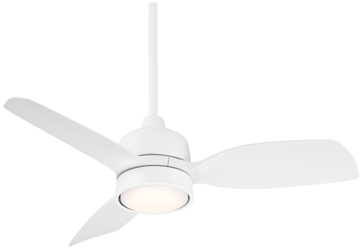 Casa Vieja 36" Verdin Modern Indoor Outdoor Ceiling Fan 3 Blade LED Light Remote Control Matte White Finish Blades Bedroom Patio Living Room Kitchen Porch Damp Rated Decorative Dimmable Garage Casa Vieja
