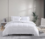 Casa Platino Quilted Bedding Comforter Twin Size - Duvet Insert with 8 Tabs - Super Soft, Comfy & Cozy All Season Twin Size Comforter - Down Alternative Bed Comforters - 66"x88", White Comforters Casa Platino