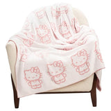 Jay Franco Sanrio Hello Kitty Feather Knit Fluffy Throw Blanket – Reversible Cozy Fuzzy Blanket 50 x 60 Inches, Soft Lightweight Kawaii Pink Bedding for Girls and Kids Jay Franco