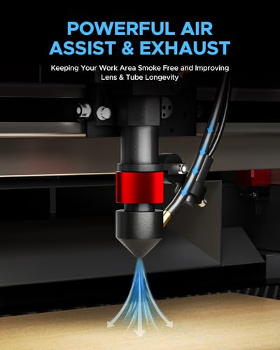 OMTech K40+ CO2 Laser Engraver, 8"x12" 40W Desktop Laser Engraving Machine for Home Use, LaserGRBL LightBurn Compatible Laser Engraver Cutter with OMTech