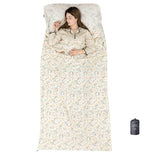 Exermil 100% Cotton Sleeping Bag Liner with Full Length Zipper on 3 Sides; Single/Double Adult Sleep Sack for Travel & Camping, Multifunctional Travel Sheets (Unzipped 87”x87”) for Hotel, Lightweight EXERMIL