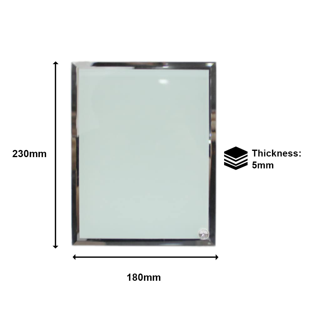 MR.R 2 piece 8'' Sublimation Blanks Glossy Glass Photo Frame,No Edge,Single Hole Picture Frame for Heat Transfer Printing,7x9 inch