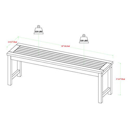 Walker Edison Rendezvous Modern 6 Piece Solid Acacia Wood Outdoor Dining Set, Set of 6, Dark Brown - WoodArtSupply