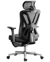 Hbada P5 Ergonomic Office Chair, Desk Chair with Adjustable Lumbar Support and Height, Comfortable Mesh Computer Chair with Footrest 2D Headrest, Swivel Tilt Function Black Hbada