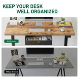 FEZIBO 40 x 24 Inches Standing Desk with Drawer, Adjustable Height Electric Stand up Desk with Storage, Sit Stand Home Office Desk, Ergonomic Computer Desk, Rustic Brown FEZIBO
