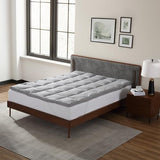 CirclesHome Grey Futon Mattress Toppers with Anti-Slip Anchors - Futon Cover Filled with Plush Down Alternative Fill - Full Size Futon Cover is Soft, Comfortable and Allergy Free (Size: 54 x 75 x 2) CIRCLESHOME