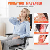 KNONNETD Back Massager for Chair, Massage Seat Cushion with Heat, Lumbar Traction, 6 Vibrating Motors Massager Chair Pad for Full Body Pain Relief, and Home Use KNONNETD