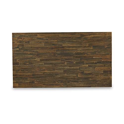 East West Furniture X677EL635-9 9-Piece Dining Set - Dinner Table Rectangular Top - 8 Beautiful Dining Chairs Padded Seat and Back (Distressed Espresso & Wire Brushed Black Finish) East West Furniture