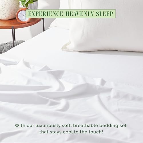 Elegant Comfort Premium Hotel Quality 1-Piece Flat Sheet, Luxury & Softest 1500 Thread Count Egyptian Quality Bedding Flat Sheet, Wrinkle, Stain and Fade Resistant, Queen, White Elegant Comfort