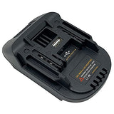 Battery Adapter for Makita 18V Lithium-Ion Cordless Tools, Convert for Milwaukee M18 18V or Dewalt 18V 20V Lithium Battery to Makita 18-volt BL1830 BL1850 LXT Battery Converter, w/ USB Charge Port QINIZX