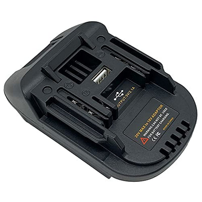 Battery Adapter for Makita 18V Lithium-Ion Cordless Tools, Convert for Milwaukee M18 18V or Dewalt 18V 20V Lithium Battery to Makita 18-volt BL1830 BL1850 LXT Battery Converter, w/ USB Charge Port