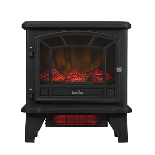 duraflame® Infrared Quartz Electric Fireplace Stove Heater, Black Duraflame