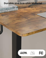 YORIWELL 63 Inches Reversible L Shaped Standing Desk for Home Office, Electric Height Adjustable Corner Computer Desk, Sit Stand up Table with Cup Holder, Ergonomic Gaming Desk, Rustic Brown YORIWELL