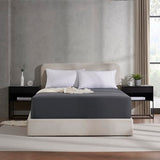 Nestl Dark Grey Extra Deep Pocket Fitted Sheet Queen, Hotel Luxury Queen Fitted Sheet Only Easily Fits 18 to 24 Inch Mattress, Super Soft, Wrinkle-free, and Breathable Bottom Sheets with Corner Straps Nestl