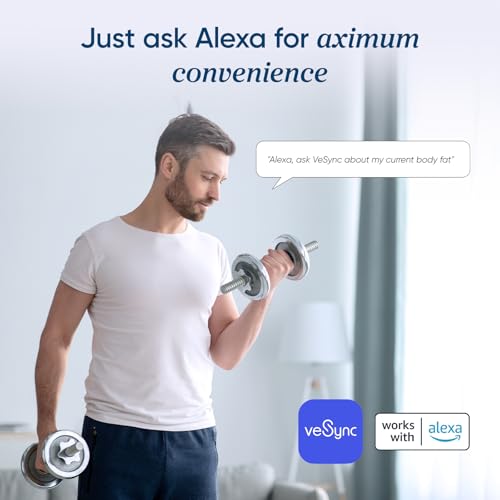 Etekcity Smart Scale for Body Weight, Bathroom Digital Weighing Scale with BMI, Body Fat, Muscle Mass, Accurate Bluetooth Home User Health Equipment Sync Apps Etekcity