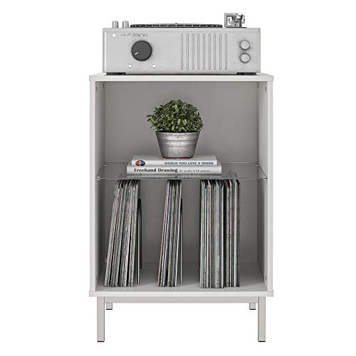 Ameriwood Home Lumina Turntable Stand (White)